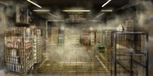 décor Walter – hypermarché Belgique concept visuel chambre froide – Isabelle Delbecq