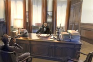 décor Access – dessin décor bureau fiction humoristique – Isabelle Delbecq