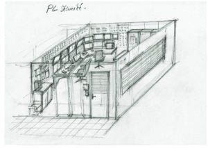décor Walter – plan pc sécurité hypermarché Belgique concept visuel – Isabelle Delbecq