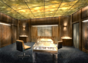 décor Walter – décor bijouterie mitoyenne supermarché – Isabelle Delbecq