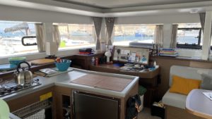 décor La Traversée – carré du bateau – Isabelle Delbecq