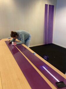 décor L’Infiltrée – construction studio – Isabelle Delbecq