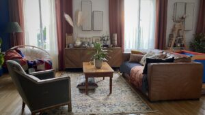 décor Le Nounou – salon familial – Isabelle Delbecq