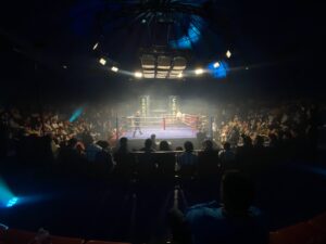 décor Challenger – grand ring sous chapiteau – scene de combat-Isabelle Delbecq