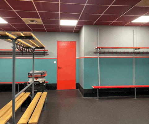 décor Challenger – vestiaires de boxe – Isabelle Delbecq